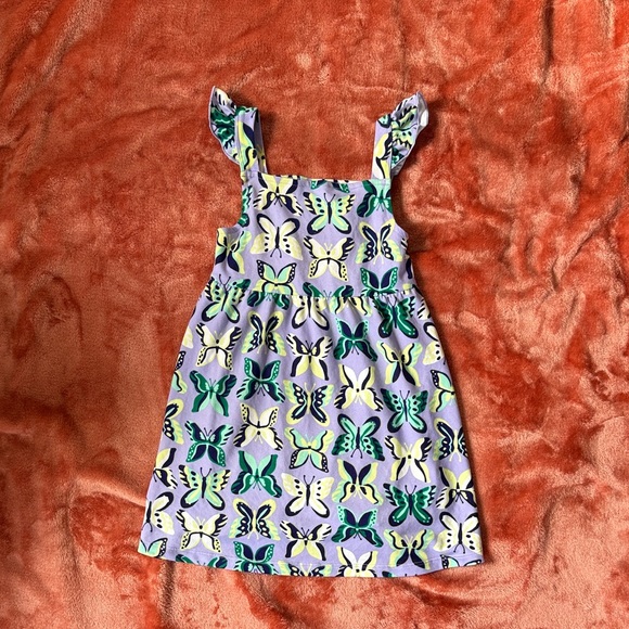 Member's Mark Other - Member’s Mark Knit Butterfly Print Dress - Purple & Green SIZE 3T